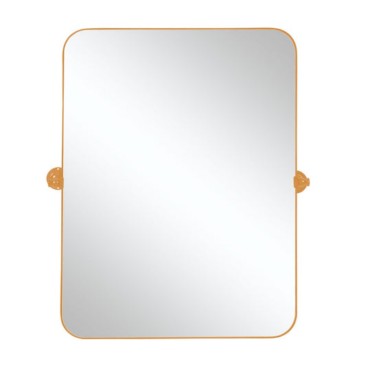 36" Gold Metal Tilting Framed Accent Mirror HomeRoots