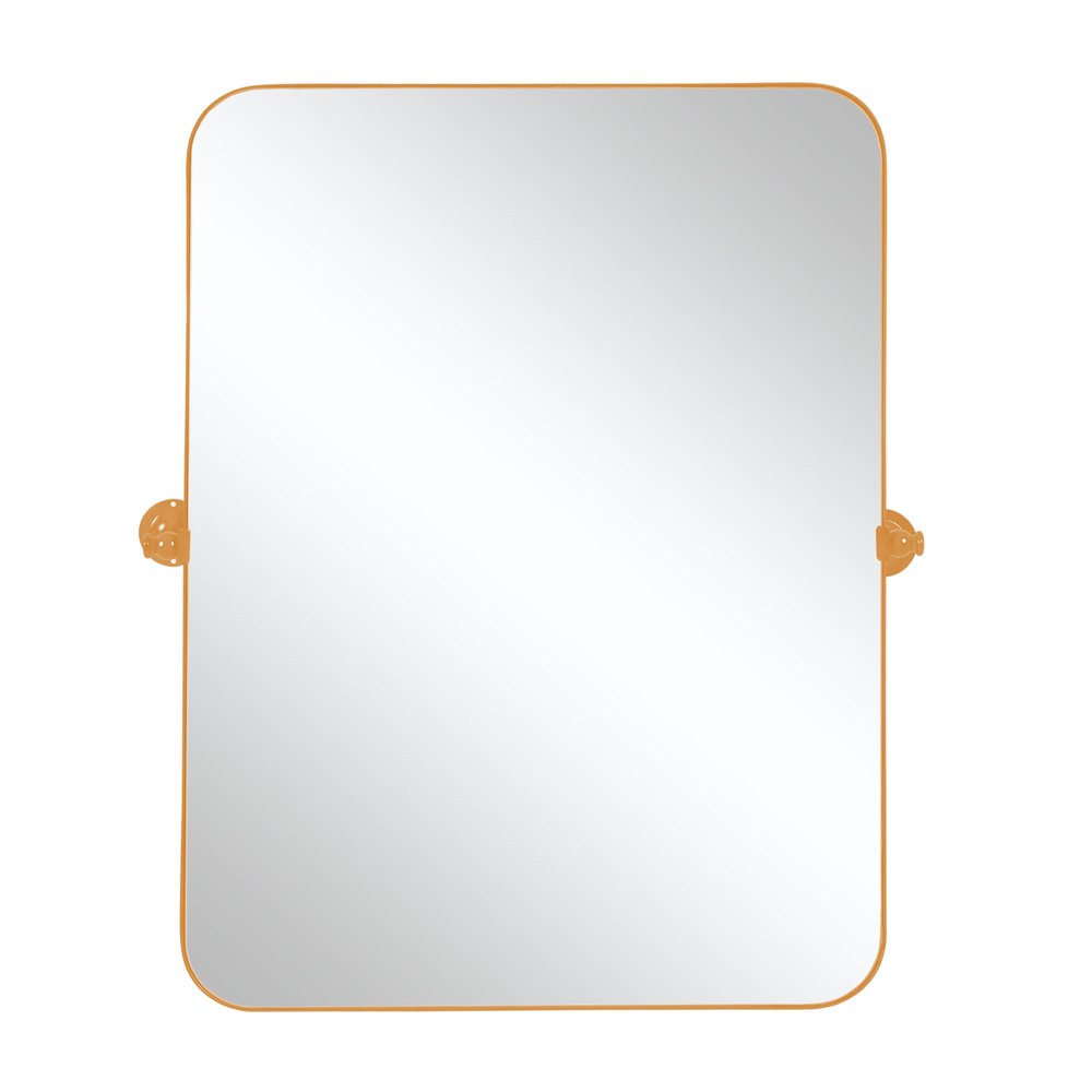 36" Gold Metal Tilting Framed Accent Mirror HomeRoots