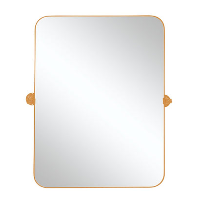 36" Gold Metal Tilting Framed Accent Mirror HomeRoots