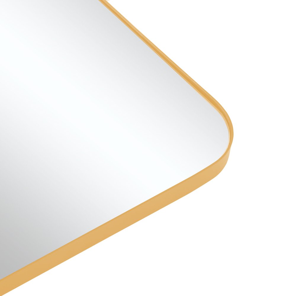 36" Gold Metal Tilting Framed Accent Mirror HomeRoots