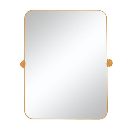 36" Gold Metal Tilting Framed Accent Mirror HomeRoots