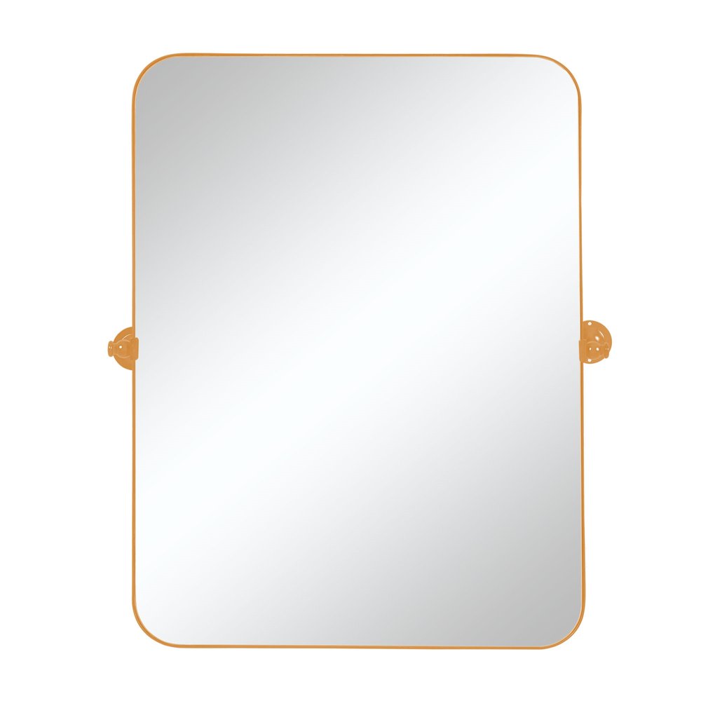 36" Gold Metal Tilting Framed Accent Mirror HomeRoots