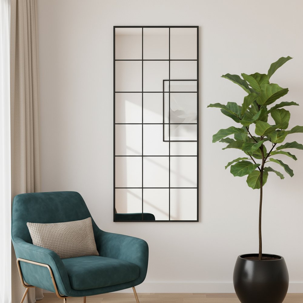 69" Black Metal Framed Full Length Mirror HomeRoots