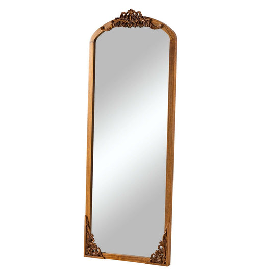 64" Brown Solid Wood Framed Full Length Mirror HomeRoots