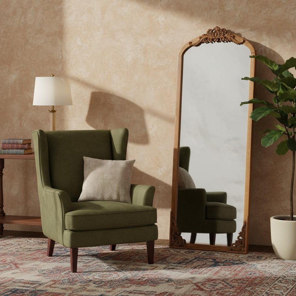 64" Brown Solid Wood Framed Full Length Mirror HomeRoots