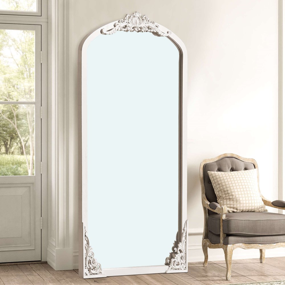 67" Black Solid Wood Framed Full Length Mirror HomeRoots