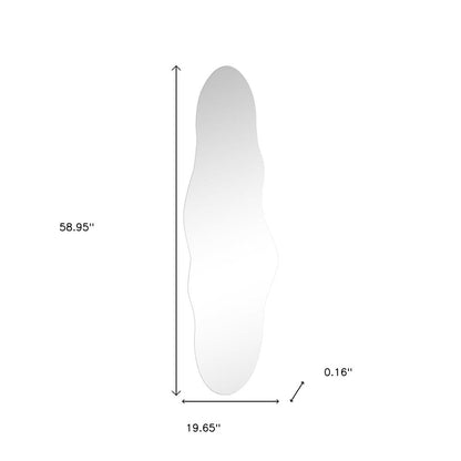 59" Clear Abstract Frameless Accent Mirror
