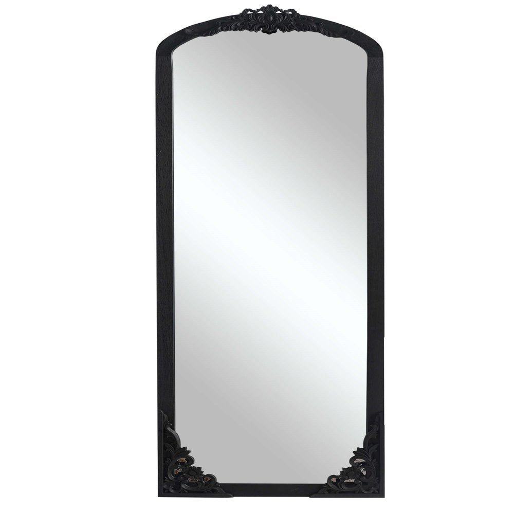 69" Black Solid Wood Framed Full Length Mirror HomeRoots