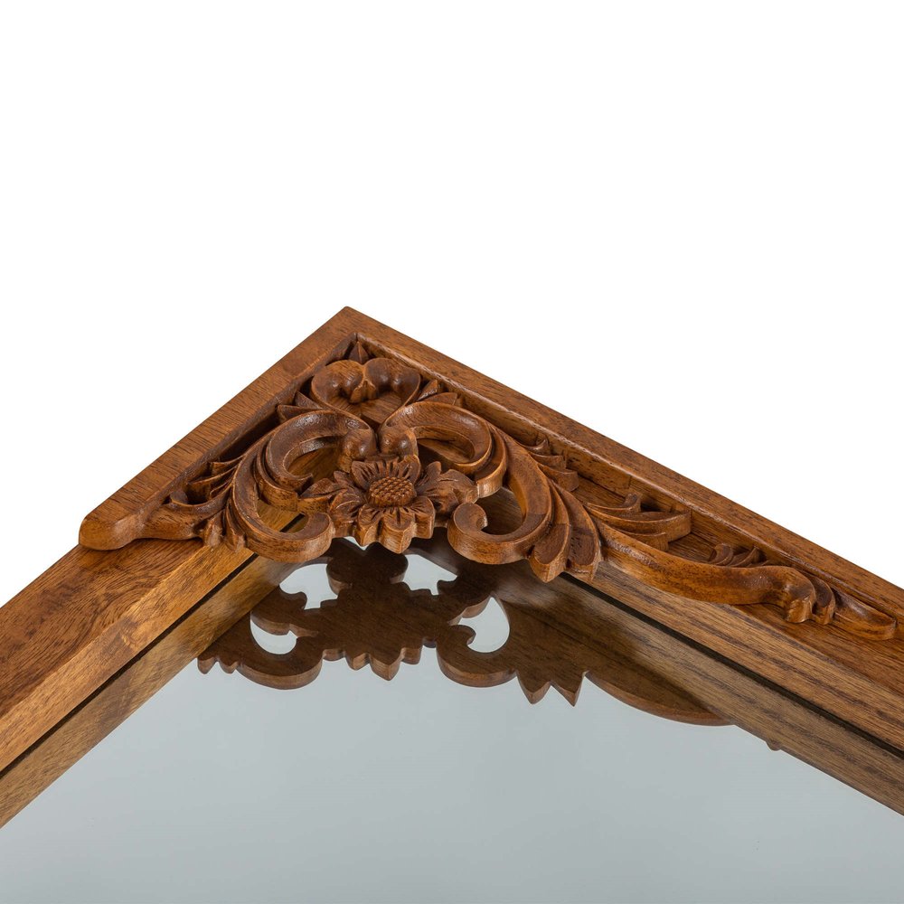 69" Brown Solid Wood Framed Full Length Mirror HomeRoots