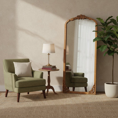 69" Brown Solid Wood Framed Full Length Mirror HomeRoots
