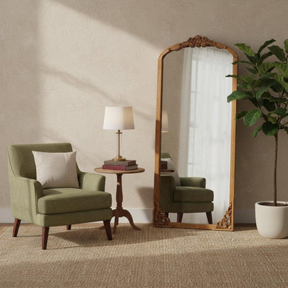 69" Brown Solid Wood Framed Full Length Mirror HomeRoots