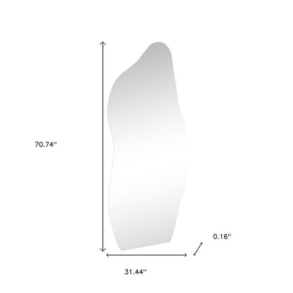 71" Clear Abstract Frameless Accent Mirror HomeRoots