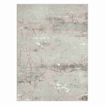 2' X 3' Beige and Gray Abstract Area Rug - 47.24" (L) x 47.24" (W) x 0.43" (H)