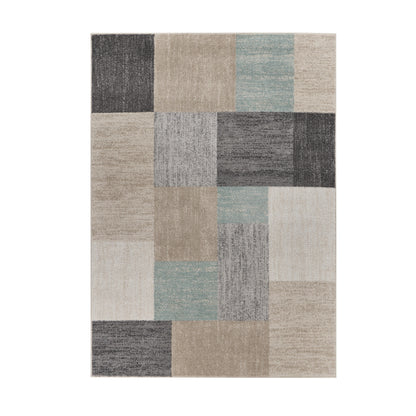 2' X 3' Beige and Blue Area Rug - 48.0" (L) x 72.0" (W) x 0.4" (H)