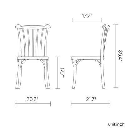 Set of Two White Heavy Duty Plastic Outdoor Stacking Dining Chairs HomeRoots