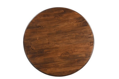 48" Brown Solid Wood Pedestal Base Round Top Dining Table HomeRoots