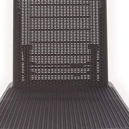 75" Brown Heavy Duty Plastic Outdoor Stacking Chaise Lounge HomeRoots