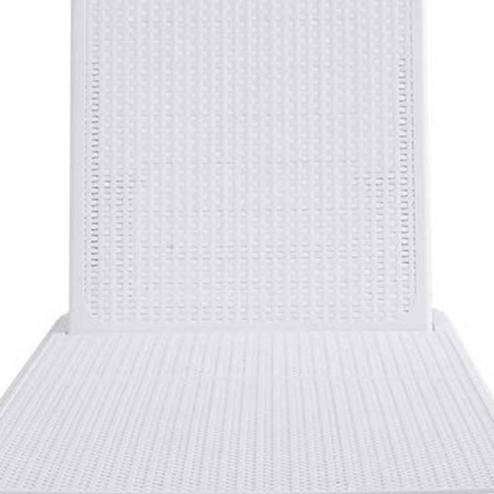 75" White Heavy Duty Plastic Outdoor Stacking Chaise Lounge HomeRoots