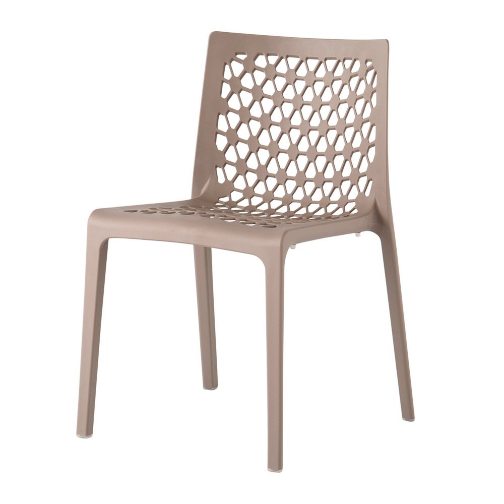 Set of Two Gray Heavy Duty Plastic Outdoor Stacking Dining Chairs HomeRoots