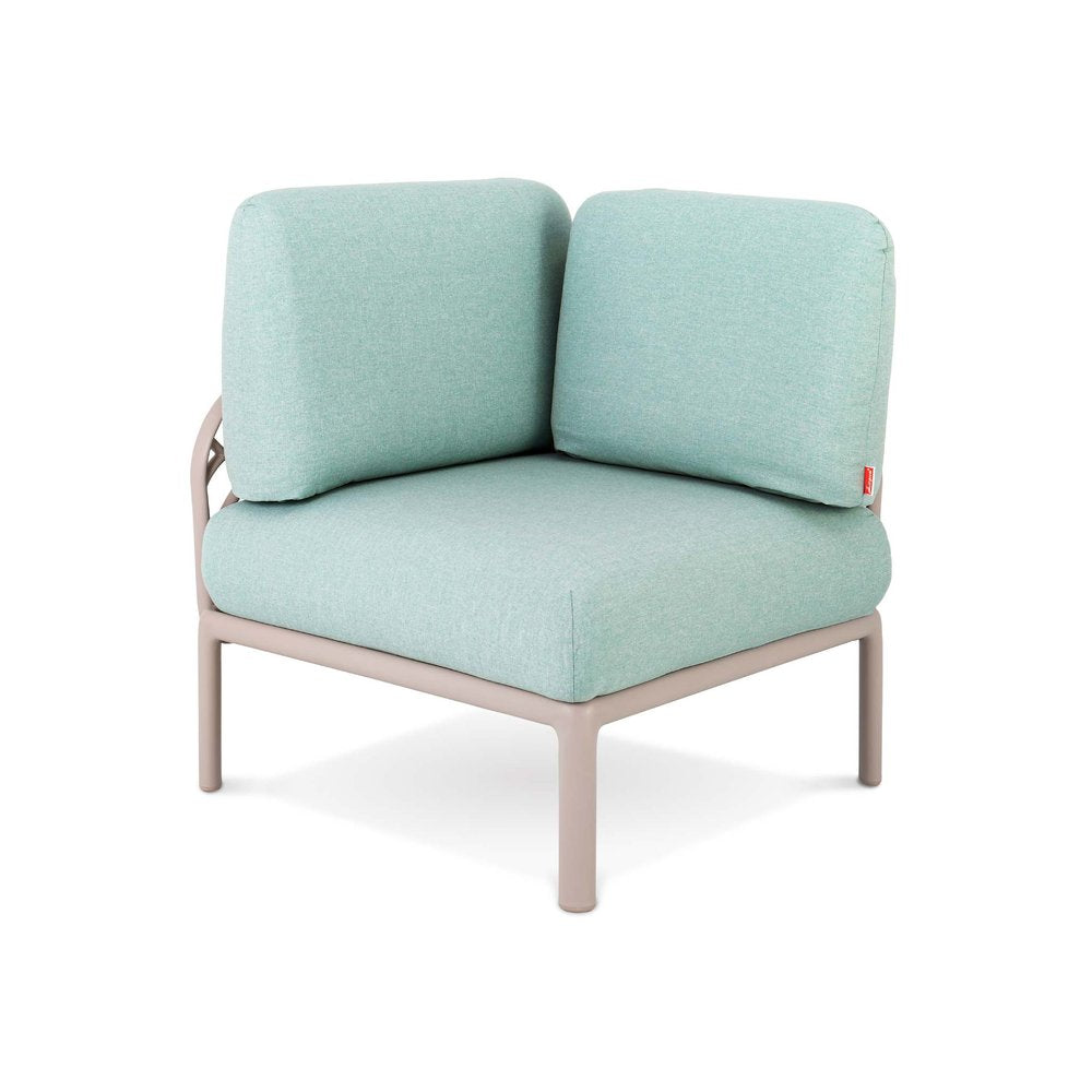 31" Sea Green Heavy Duty Plastic Outdoor Modular with Sea Green Cushion HomeRoots
