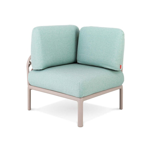 31" Sea Green Heavy Duty Plastic Outdoor Modular with Sea Green Cushion HomeRoots
