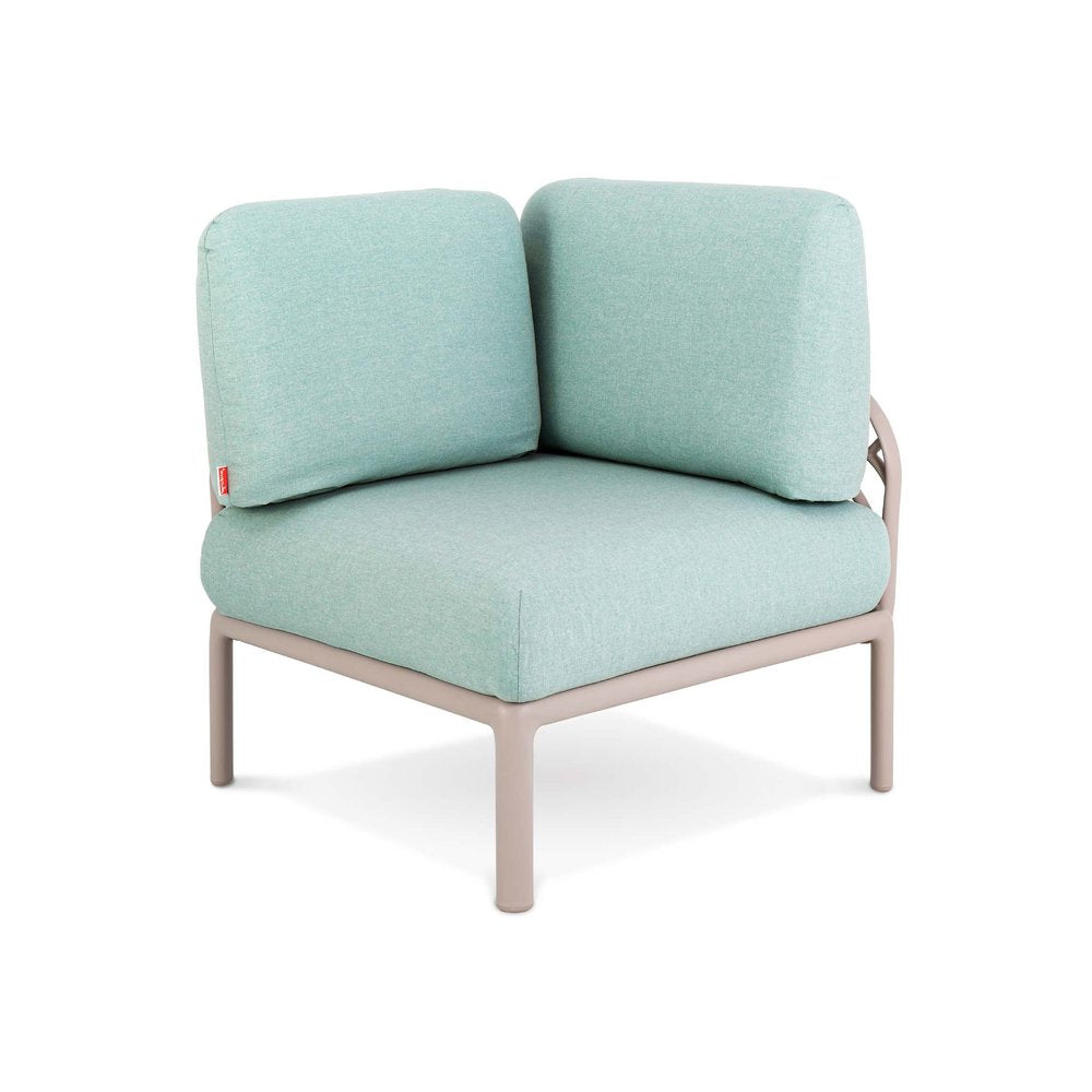 31" Sea Green Heavy Duty Plastic Outdoor Modular with Sea Green Cushion HomeRoots