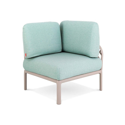 31" Sea Green Heavy Duty Plastic Outdoor Modular with Sea Green Cushion HomeRoots