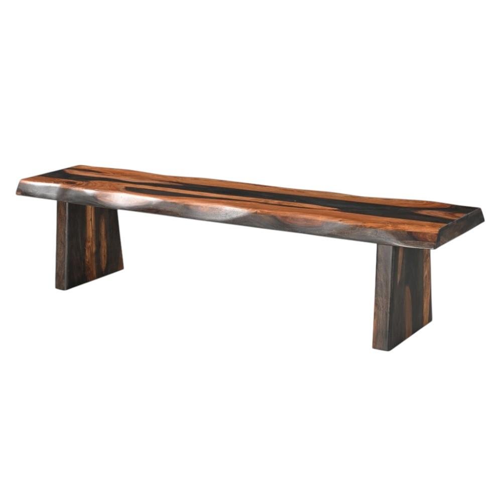 75" Brown Solid Wood Live Edge Dining Bench HomeRoots