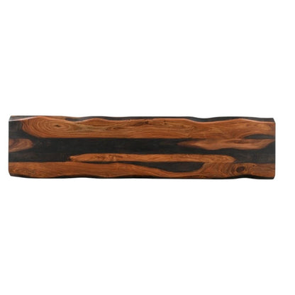 75" Brown Solid Wood Live Edge Dining Bench HomeRoots