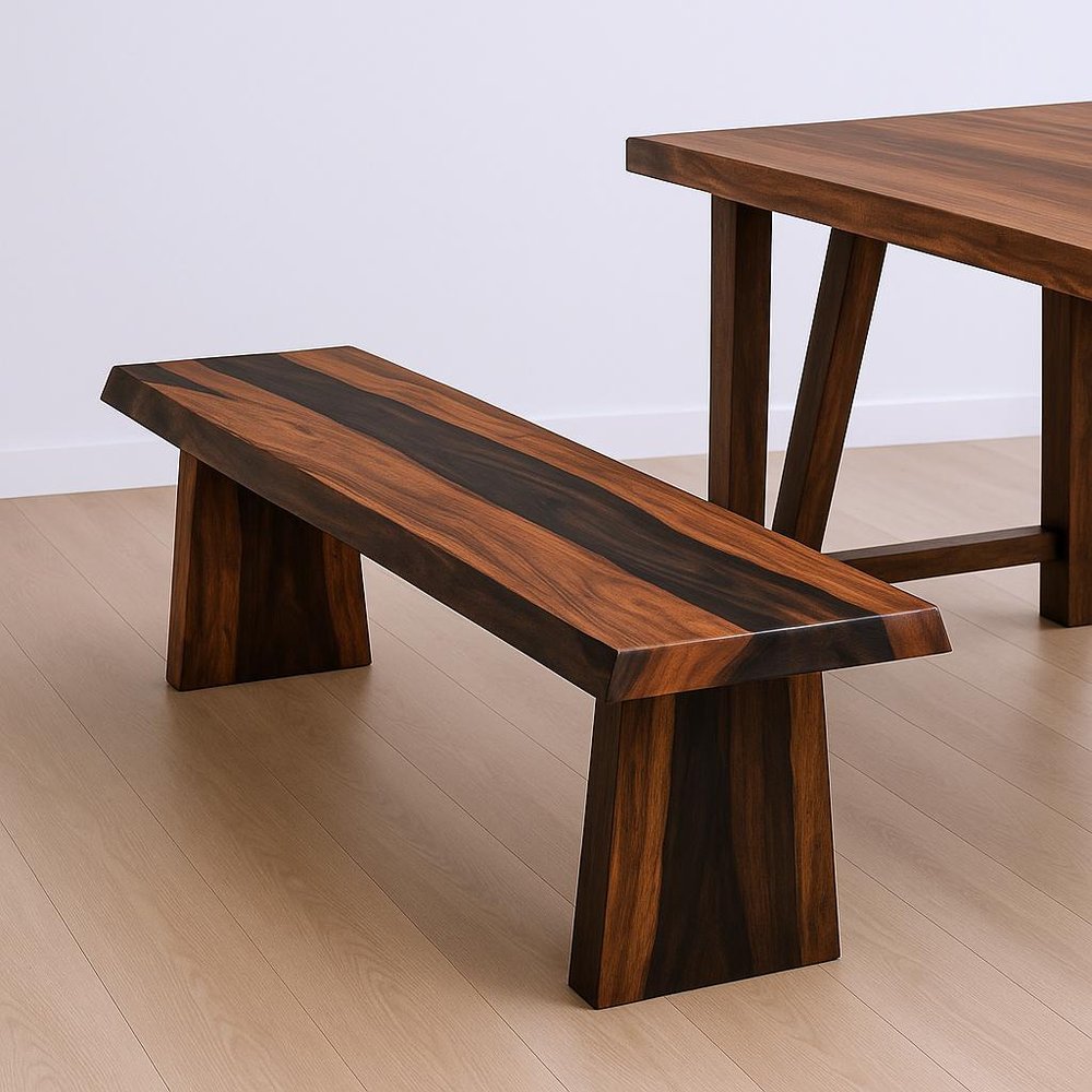 75" Brown Solid Wood Live Edge Dining Bench HomeRoots