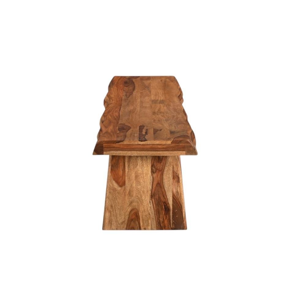 68" Brown Solid Wood Live Edge Dining Bench HomeRoots