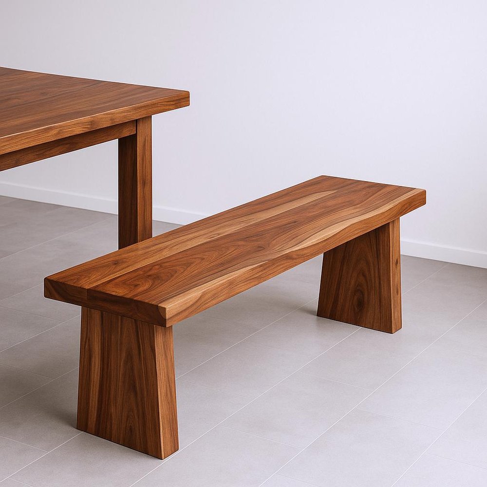 75" Brown Solid Wood Live Edge Dining Bench HomeRoots