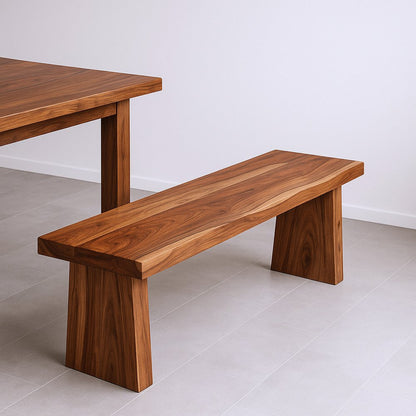 75" Brown Solid Wood Live Edge Dining Bench HomeRoots