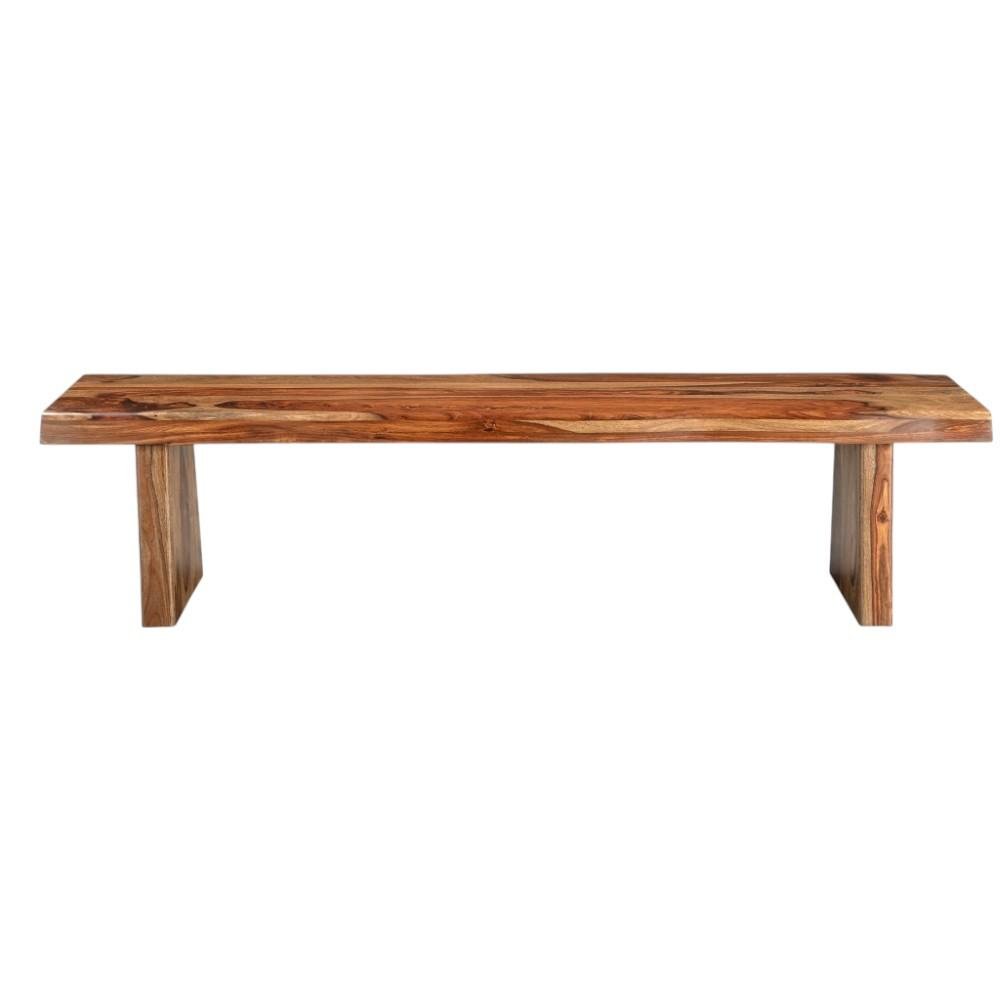 75" Brown Solid Wood Live Edge Dining Bench HomeRoots