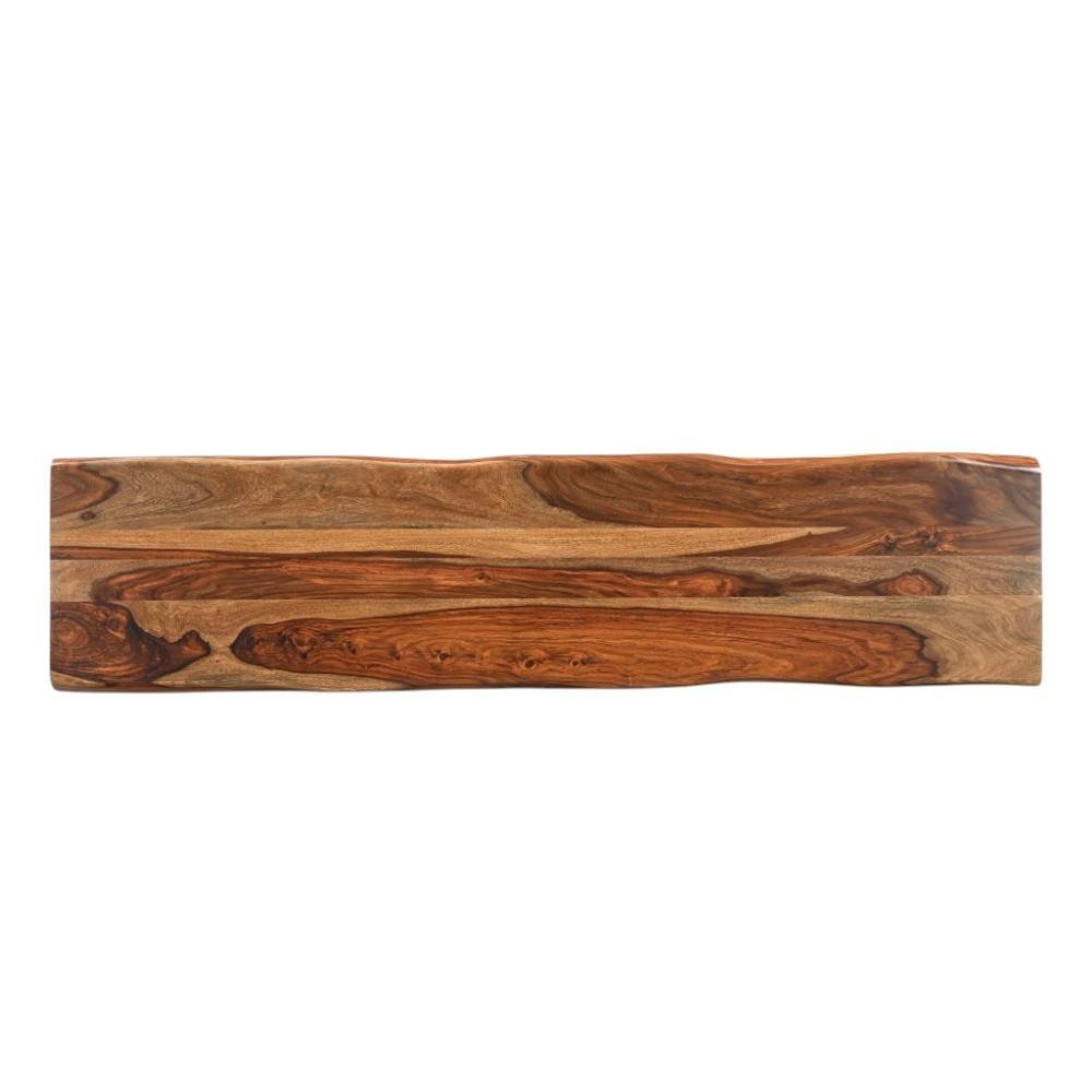 75" Brown Solid Wood Live Edge Dining Bench HomeRoots