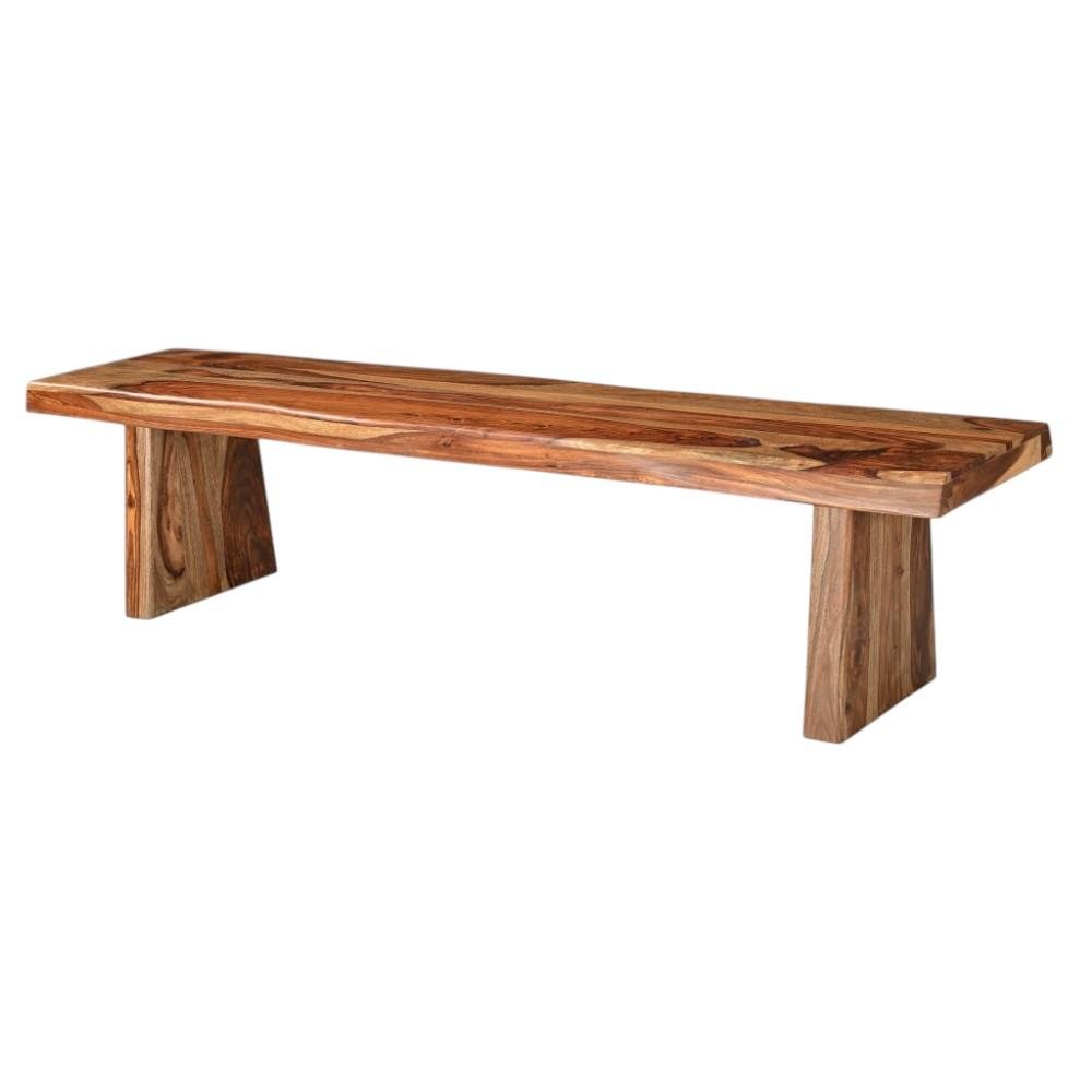 75" Brown Solid Wood Live Edge Dining Bench HomeRoots