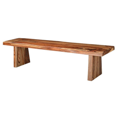 75" Brown Solid Wood Live Edge Dining Bench HomeRoots