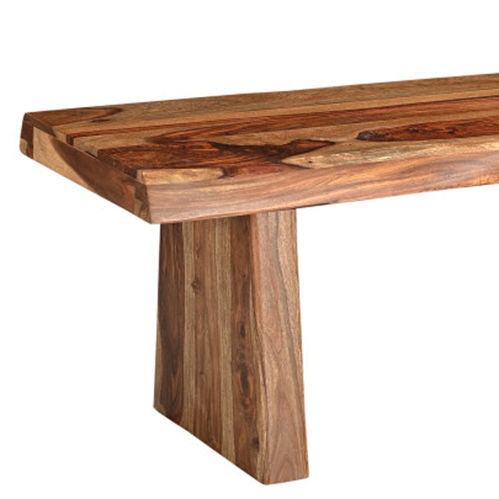 75" Brown Solid Wood Live Edge Dining Bench HomeRoots