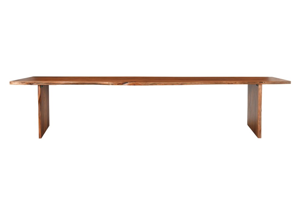 60" Brown Solid Wood Live Edge Dining Bench HomeRoots