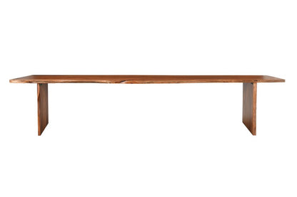 60" Brown Solid Wood Live Edge Dining Bench HomeRoots