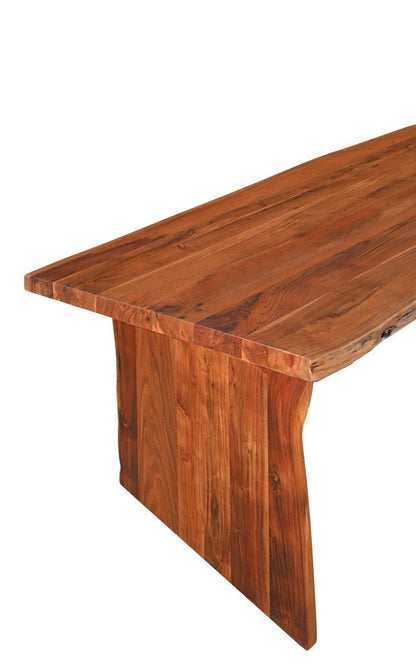 60" Brown Solid Wood Live Edge Dining Bench HomeRoots