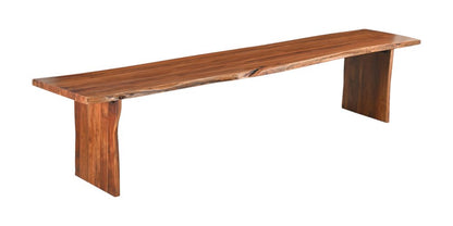 60" Brown Solid Wood Live Edge Dining Bench HomeRoots