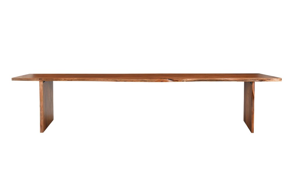 60" Brown Solid Wood Live Edge Dining Bench HomeRoots