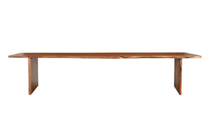 60" Brown Solid Wood Live Edge Dining Bench HomeRoots