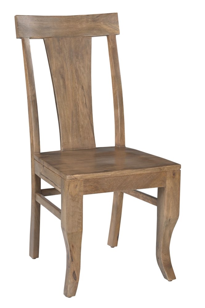 Set of Two Brown Solid Wood Slat Back Dining Side Chairs HomeRoots