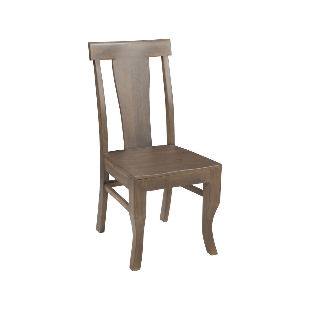 Set of Two Brown Solid Wood Slat Back Dining Side Chairs HomeRoots