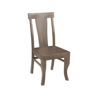 Set of Two Brown Solid Wood Slat Back Dining Side Chairs HomeRoots