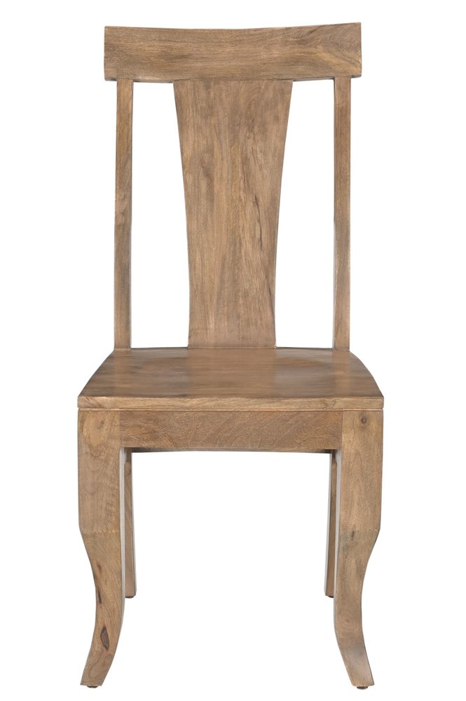 Set of Two Brown Solid Wood Slat Back Dining Side Chairs HomeRoots