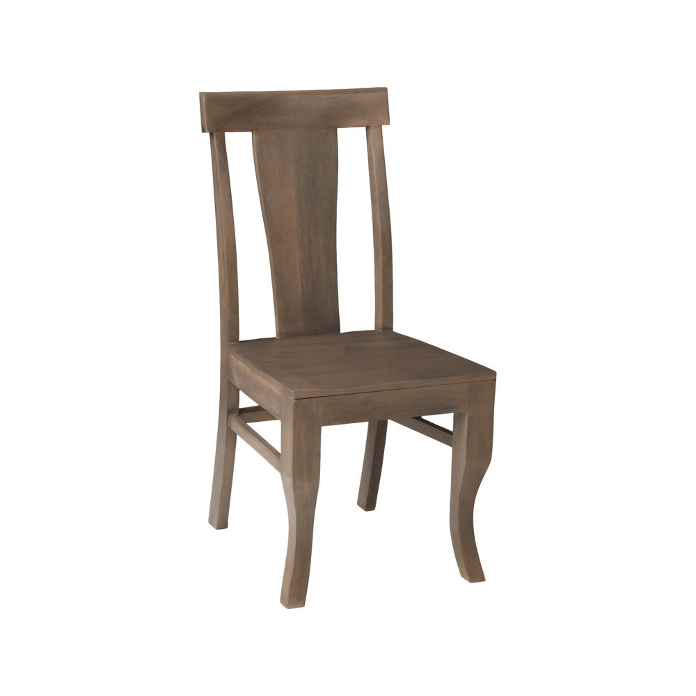 Set of Two Brown Solid Wood Slat Back Dining Side Chairs HomeRoots