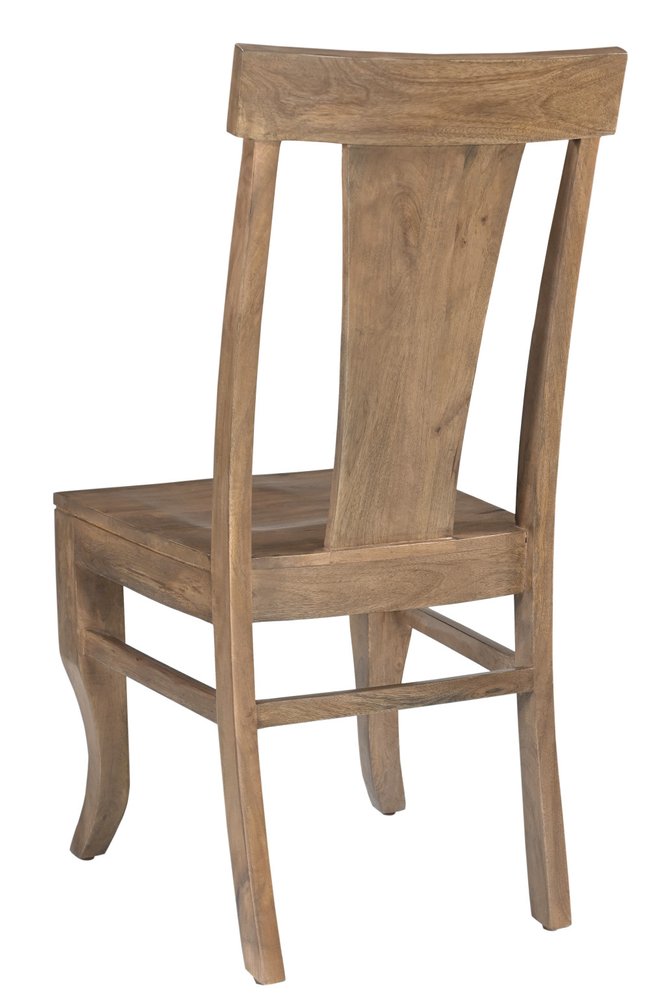 Set of Two Brown Solid Wood Slat Back Dining Side Chairs HomeRoots